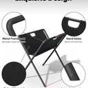 Mocomax Canvas Art Print Rack for Painting, Portable Folding Art Display Stand in Artist Galleries & Studios, Functional Art Storage Drying Rack for Posters, Artwork, Prints, Canvas, Panels, Black (M)