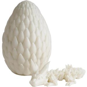 ELGADO 3D Printed Dragon Egg, Dragon Decoration, Dragon Living Room Decoration, Dinosaur Egg Toy, Surprise Egg (Candy Color, 12 in)