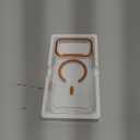 Maledan for iPhone 17 Pro Max Case Clear Orange - Aluminum Camera Frame Magnetic 17 Pro Max Case Fit for Mag Safe, Camera Control, Transparent Military Shockproof Phone Cover for iPhone 17 Pro Max