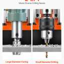 VEVOR 1550W Mag Drill Press, 2" Core Drilling Machine, 2922 lbf 0-550 RPM Variable Speed Portable Magnetic Drill, Heavy Duty Metal Hole Cutter for I-Beam Steel Fabrication, Workshop & DIY Work
