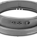 Upgraded 4986ER0004F Door Gasket Fit for Ken-More L-G Front Load Washer Rubber Seal, Washer Parts with Drain Port WM2250CW WM2050CW WM2301HR, Replaces 4986ER0004J 4986ER0004K 4986ER0004N by AMI PARTS