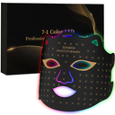 Red Light Mask for Face, 7-1 Colors Facial Care Mask, 850nm Infrared & Red Light Masks, Ergonomic Design for Home & Travel, Black