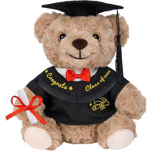 2026 Graduation Bear Gifts,9 Inch Soft Plush Teddy Bear with Black Cap & Graduation Gown & Diploma,Kindergarten Preschool High School College Graduation Gifts Bear for Her Him Women Men Boys Girls Kid