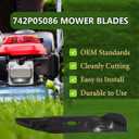 742P05086 Ultra High-Lift Bagging Blade Set for 54" Zero-Turn Mower, Replaces 742-05086 CMXGZAM110194, Compatible wit XT1-GT54 XT1-ST54 ZT1-54 ZT2-54 (3 PACK)