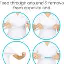 Vive CPAP Tube Cleaning Brush - Stainless Steel Cleaner for Mask and Pipe - Wire Bristle Solution - for 7 Foot Hose and 22 mm Diameter - Portable, Flexible and to Easily Clean Standard Tubing Kit (Teal)