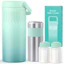 Xaproo 22oz Stainless Steel Breast Milk Cooler Bottle, Large Capacity Portable Breastmilk Chiller with 2pcs Storage Bottle, 24 Hours Cooling Baby Feeding Essentials for Work Travel, BPA-Free (Green)