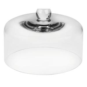 Handmade Sturdy Glass Cake Dome, Cake Cover Lid, Cake Stand Topper, Glass Dome Cloche, Glasss Cloche (clear, 8"x5.5")