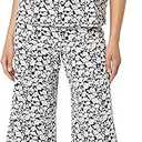 Amazon Essentials Women's Knit Jersey Capri Pajama Set, Loungewear Size XS, Navy Silhouette Floral