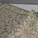 Green Kitchen Mat Set of 2, Boho Flower Kitchen Rugs Farmhouse Modern, Non Skid Washable Rubber Runner Rugs, Kitchen Decor Accessories（17x47in+17x30in）