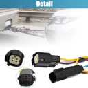 X AUTOHAUX 1 Set 118494 4-Pin 4 Way Trailer Wiring Harness Trailer Converter Towing Hitch Wiring for Ford Transit-150 250 2015-2022