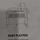 5-in-1 Pack and Play, Baby Bassinet Bedside Sleeper with U-Shaped Diaper Changer, Portable Toddler Playard for Newborn Toddlers, Baby Crib with 4 Adjustable Height, Carry Bag,Easy to Install (Grey)