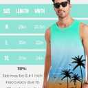 Mens Beach Tank Tops Sleeveless Shirts for Men Summer American Flag Print Graphic Mens Workout Gym Shirts Palm Tree Tops (M)