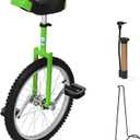MYOYAY 20 Inch Unicycle, Unicycle for Adults, Mountain Unicycle Height Adjustable, Unicycle with Stand, Anti-Skid Pedal, Indoor Outdoor Sports Fitness Balance Training Fun Exercise Bicycle