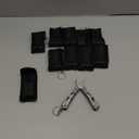 Lasnten 10 Sets Small Multitool Pliers Gift for Men, Stainless Steel Multi Tool with Oxford Cloth Cover, Pliers Foldable Knife Bottle Opener Screwdriver Apply to Camping Dad Gifts(Gray)