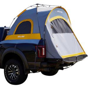 Golabs Truck Bed Tent for 5-6 Ft Bed, 8-Minute Easy Setup by Pre-Assembled Design, Waterproof PU2000mm, 2-Person Portable with Extra Rainfly Cover for Camping & Outdoor, Includes Storage Bag (Orange)