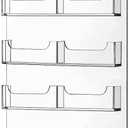 Lincia Acrylic Business Card Holder Wall Mount Clear Sticker Display Rack Multiple Clear Card Organizing Sticker Display Stand Pre Drilled Acrylic Holders (16 Pocket,21.65 x 7.87 Inch)