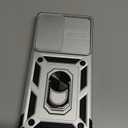 Taisairu for Samsung Galaxy S25 Ultra Case with Screen Protector & Slide Camera Lens Cover, Built-in Magnetic Ring Stand Shockproof Protective Phone Case for Samsung S25 Ultra Case (Silver)