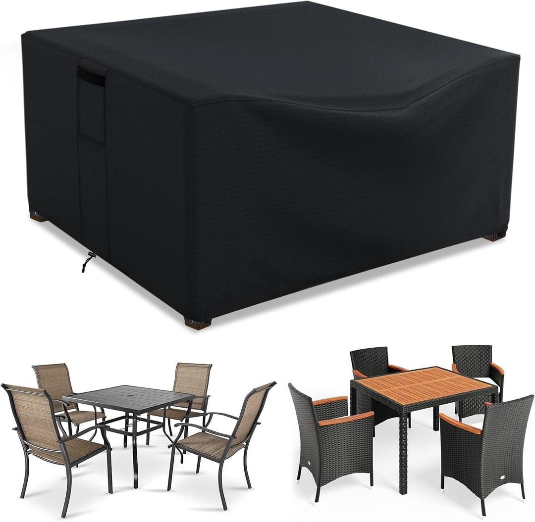 Patio Furniture Covers Waterproof, Heavy Duty 600D Outdoor Furniture Covers for Outside Sectional Sofa Set,Tear Resistance and Anti-UV, Black,55"L x 55"W x 35"H