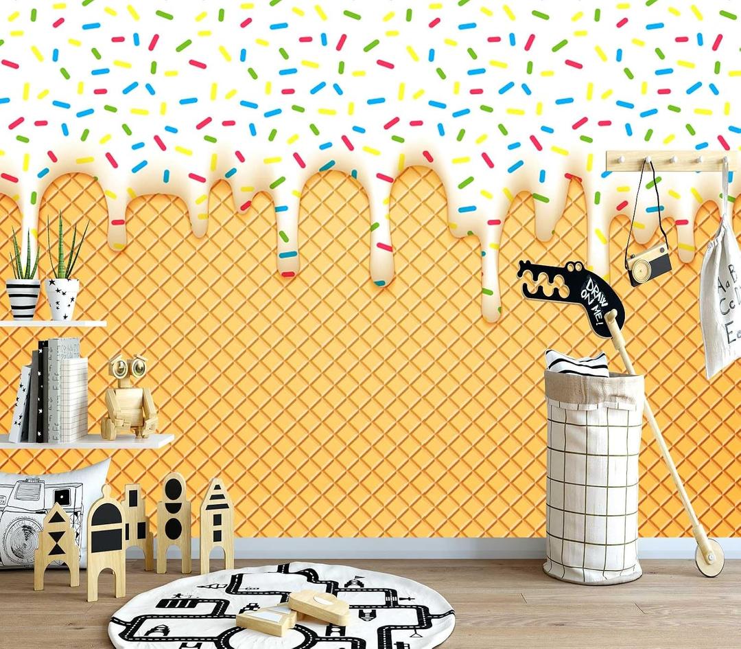 Cliouar-Ice Cream wall Mural wallpaper-103 x 69"(Not Peel and Stick)