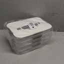 ZYOUQI Refrigerator Food Organizers Antislip Textured Bottom Food Storage Container for Dumplings Cookie and More Large Capacity Storage (White three layers)