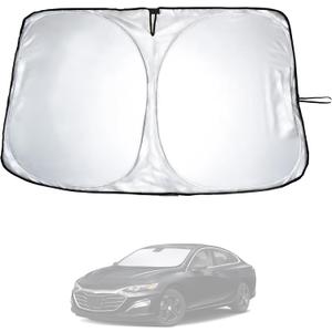 Econour Windshield Sun Shade for Chevrolet Chevy Malibu Accessories 2016-2024 2025 Sunshade Sun Visor Protector Foldable Blocks UV Rays Keep Your Car Cooler