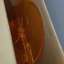 Klippehop Round Acrylic Side Table, Modern Accent End Table, Minimalist Bedside Night Stand, Small Coffee Tables for Living Room Office Bedroom Indoor Home Decor, Orange (17.7x19.7in(DxH))