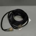 12AWG 25 FT Heavy Duty Outdoor Extension Cord Waterproof with Lighted End,Black 12 Gauge Extension Cord Flexible and Cold Resistant 3 Prong Grounded Plug,15Amp 1875W SJTW ETL Listed