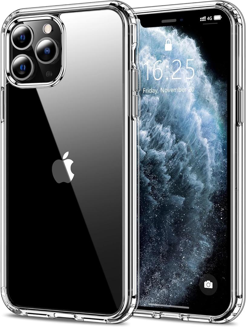 HOOMIL Case for iPhone 11 Pro 5.8-Inch, Non-Yellowing, Drop Protection, Anti-Scratch Transparent Hard Back Phone Cover - Crystal Clear