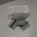 Boperzi Toothbrush and Toothpaste Holder Drainage for Bathroom Countertop with Adjustable Dividers, Large Toothpaste Caddy Organizer Storage Rustic Decor Set Anti-Slip for Shower,Family,Kids Gray (Grey)