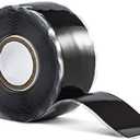 1 Inch x 10 FT Black Self-Fusing Silicone, Thickness 0.5mm Hose Repair Tape, Heavy Duty and Leak Proof Rubber Hose Tape, Pipe for Water - Black