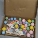 Rainbow Cake Topper 39pcs Rainbow Cake Decorations with Pastel Balls Topper Daisy Flower Cupcake Decroation,Boho Party Decorations for Groovy Hippie Birthday Wedding Baby Shower Cupcake Decorations