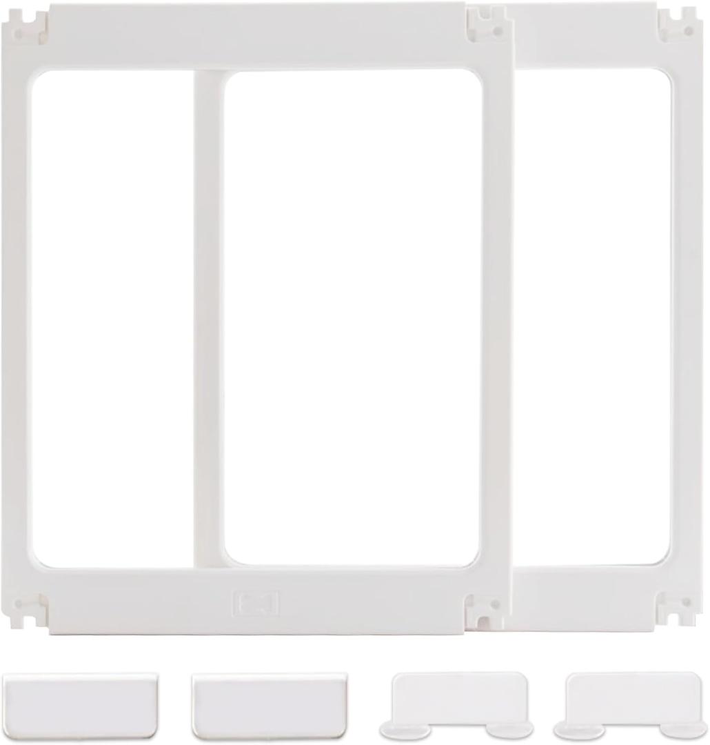 Clear Acrylic Dog Playpen Indoor, Puppy Cat Small Pet Play Pen, Pet Cat Playpen for Rabbits, Dog Fence Crate Kennel Whelping Cage (White, 2 Panel)