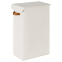 StorageWorks 65.5L Laundry Hamper with Lid, Tall and Slim Clothes Hampers with Handles, Foldable Narrow Basket for Dirty Clothing, Blankets, Towels, White, 1-Pack