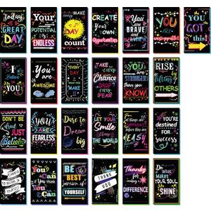Iconikal 200-Count Inspirational, Motivational Sayings 3.5x2-inch Mini Quote Cards, Blank Back Give Gratitude, Appreciation, Kindness & Encouragement