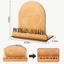 Now Playing Vinyl Record Stand, Tabletop Wooden Record Holder for Bedroom Living Room Decor,Vintage Album Display Organizer Rack for LP Enthusiast