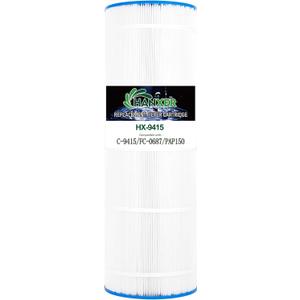 PLF150A Pool Filter Replaces for C-9415, Filbur FC-0687, CC150, CCRP150, PAP150, R173216, 160317, 160355, 160352, XLS-908, 10150, 150 Sq.Ft Swimming Pool Filter Cartridge, 1 Pack
