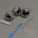 COOLJOY 3 Sizes Vampire Fangs Teeth with Adhesive Halloween Cosplay Props White Horror False Teeth Props Party Favors Masquerade Accessories Gift