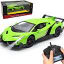 QUN XING Remote Control RC CAR Racing Cars Lambo Officially Licensed 1:24 Toy RC Cars Model Vehicle for Boys 5,6,7,8 Years Old, Green