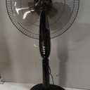 Amazon Basics 16" Pedestal Fan with Remote for Bedroom, Living Room, Office, Adjustable Height, Dual-Layered Blades, 3 Speeds, 3 Modes, Timer, Tilt Head, 60W, Black