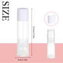 100 Sets Empty Lip Balm Tubes Bulk Round with Caps for DIY Lipstick Homemade, 3/16 OZ (5.5 ML), Clear, BPA Free, 100 Tubes and Caps