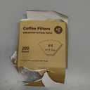 200 Count #4 Cone Coffee Filters 812 Cup, Unbleached Natural Coffee Paper Filters, No Blowout, Disposable Coffee Filter for Pour Over and Drip Coffee Maker