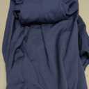 LavishCover Armless Accent Chairs Covers, Thick Armless Recliner Sofa Cover Stretchable, Removable Armless Chair Slipcover for Living Dining Room Hotel (Navy Blue, 1pc)