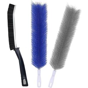 3Pcs Small Fan Cleaning Brush, Ceiling Fan Cleaner Duster with Crevice Cleaning Brush - Ideal for Dusting Fans, Air Conditioners, Windows, Washable, Reusable, Durable, Household Cleaning Brushes