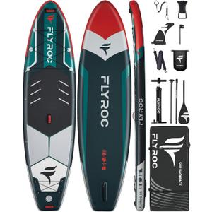 11'6x35'' Extra Wide Inflatable Paddle Board, 450lb Capacity Stand Up Paddle Board for Adults (x3), Stable Inflatable SUP, All Skill Levels, 3 Handles, 100L Backpack, 3PCS Paddle, 5L Dry Bag