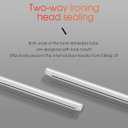 500pcs Fiber Optic Heat Shrink tubing Fusion Spliced Fiber Optic Cable Heat Shrink tubing Single Steel Needle 304 Stainless Steel PE Transparent Bare Fiber Protection Tube