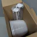 Saillong 2 Pack 8" Pool Skimmer Basket for Inground Pool with 2 White Skimmer Basket Handle and 1 Stainless Steel Hook, White Universal Pools Filter Baskets Skimmers for Debris Removal, Keep Hands Dry