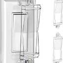 Light Switch Guard Cover- PSZEZNZ Light Switch Outlet Covers for Flat Modern Wall Switches-Child Safety Protection(Clear,2 Piece)