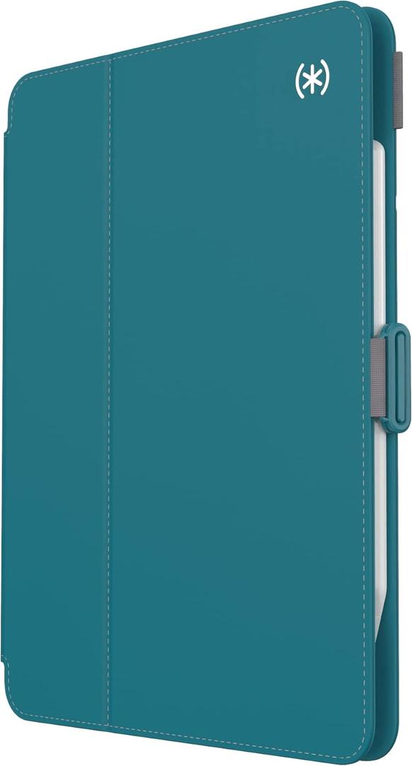 Speck Case for iPad Pro 4th Generation 11 Inch - Drop & Camera Protection, Slim Multi Range Stand, Apple Pencil Holder - Deep Sea Teal/Cloudy Grey/White