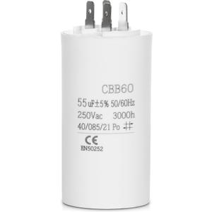 55 MFD Garage Door Opener Capacitor, Compatible with Old Type LiftMaster 30B532, 250V CBB60 Replacement
