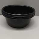 YBM HOME Round Dish Wash Basin Dishpan for Washing Dishes, Plastic Portable Dish Tub Design for Camping and Multipurpose for Face Cleansing, 7 quarts, 1148-black - Pack of 3